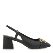 Γυναικείες γόβες slingback SEVEN μαύρο