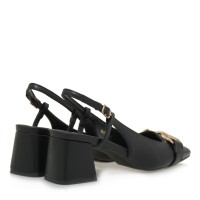 Γυναικείες γόβες slingback SEVEN μαύρο