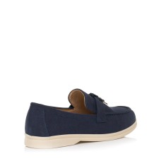 Γυναικεία loafers SEVEN μπλε σουέτ