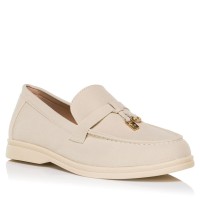 Γυναικεία loafers SEVEN μπεζ σουέτ
