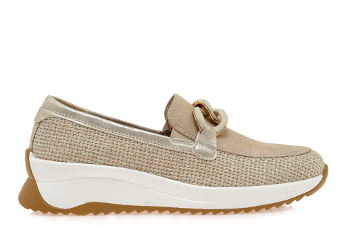 Γυναικεία casual loafers SEVEN μπεζ