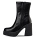 Γυναικεία block heels μποτάκια ENVIE μαύρο