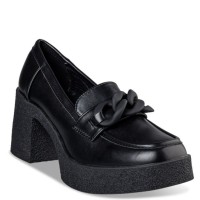 Women's platform heels loafers ENVIE black