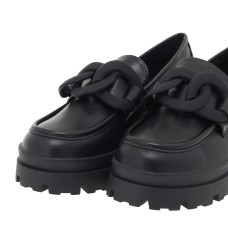 Γυναικεία loafers SEVEN μαύρο ματ