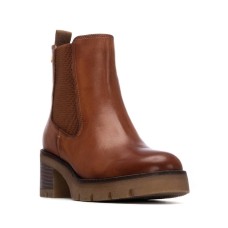 Γυναικεία δερμάτινα μποτάκια chelsea CARMELA ταμπά