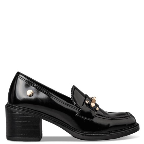 Γυναικεία loafers με τακούνι ENVIE μαύρο φλωρεντίκ