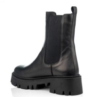 Γυναικεία δερμάτινα μποτάκια chelsea MAGO μαύρο