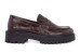 Γυναικεία loafers κροκό SEVEN καφέ