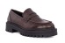Γυναικεία loafers κροκό SEVEN καφέ