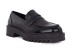 Γυναικεία loafers κροκό SEVEN μαύρο