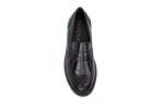 Γυναικεία loafers κροκό SEVEN μαύρο