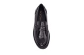 Γυναικεία loafers κροκό SEVEN μαύρο
