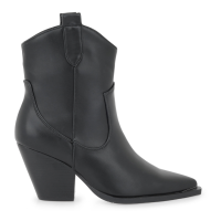 Γυναικεία μποτάκια western SEVEN by Tsakiris Mallas μαύρο