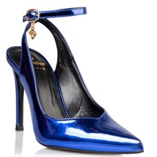 Women's shiny pumps "POINT TAKEN" Mairiboo for ENVIE blue