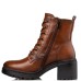 Women's ankle boots with heel ENVIE camel