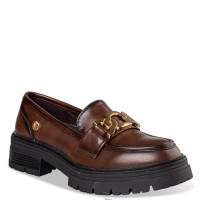 Γυναικεία Loafers ENVIE καφέ με αγκράφα