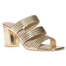 Women's block heels mules ENVIE gold