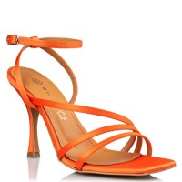 Women's satin sandals ENVIE orange