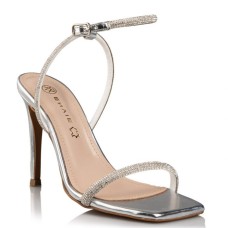 Women's strass sandals ENVIE silver