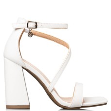 Women's block heels sandals ENVIE white