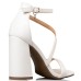 Women's block heels sandals ENVIE white